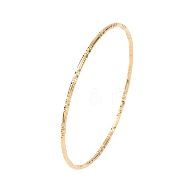 Textured 304 Stainless Steel Bangles for Women BJEW-Z165-05G-1