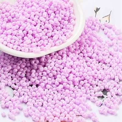 Baking Paint Glass Seed Beads SEED-A033-05N-1