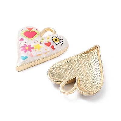 Rack Plating Alloy Enamel Pendants FIND-C050-09G-03-1