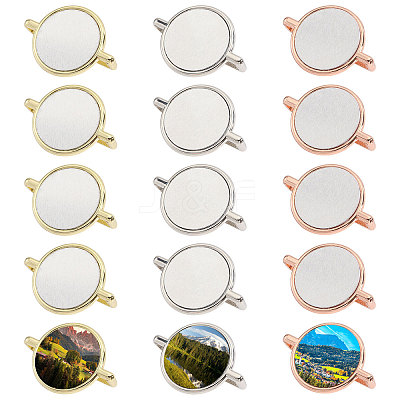 15Pcs 3 Colors Alloy Heat Transfer Watch Band Accessories FIND-CA0011-17B-1