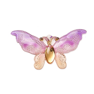 Gradient Color Resin Pendants RESI-Q012-03G-1