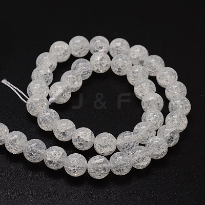 Crackle Glass Round Beads Strands CCG-E001-14mm-04-1