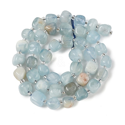 Natural Aquamarine Beads Strands G-A254-A01-01-1