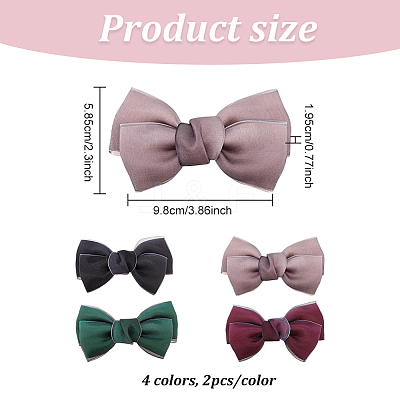 8Pcs 4 Colors Handmade Organza Bowknot DIY-FG0004-32-1