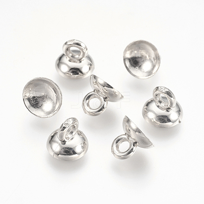 Plastic Bead Cap Pendant Bails KY-I003-02P-1