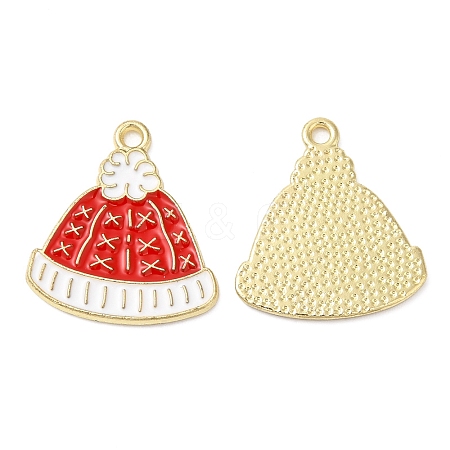 Christmas Alloy Enamel Pendants X-ENAM-D050-13E-02G-1