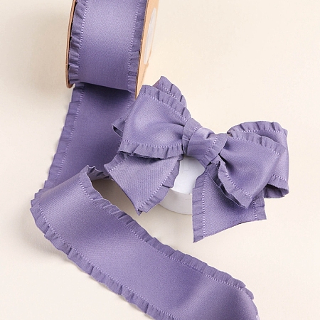10 Yards Polyester Ruffled Ribbons PW-WG29113-12-1