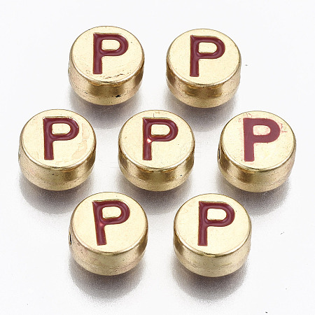 Alloy Enamel Beads ENAM-S122-029P-RS-1
