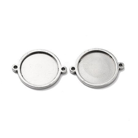 Non-Tarnish 201 Stainless Steel Cabochon Connector Settings X-STAS-E197-01P-1