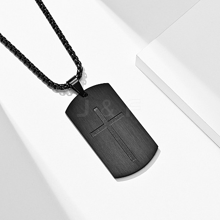 Stainless Steel Military Tag Necklaces KD7278-3-1