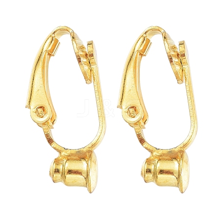 Brass Clip-on Earring Converters Findings X-KK-Q115-G-1
