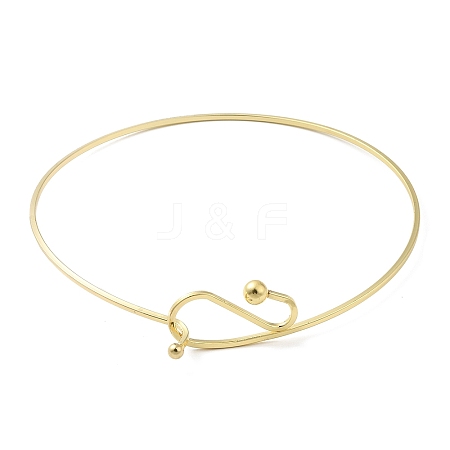 Zinc Alloy Wire Choker Necklace NJEW-F315-01G-1