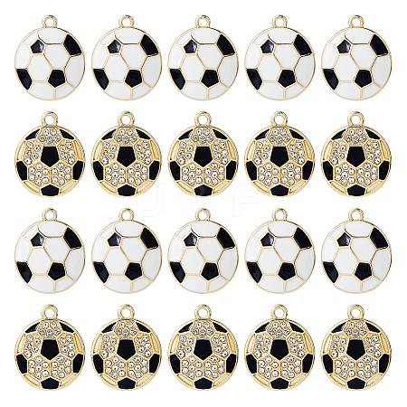 24Pcs 2 Styles Alloy Enamel Pendants ENAM-HY0001-57-1