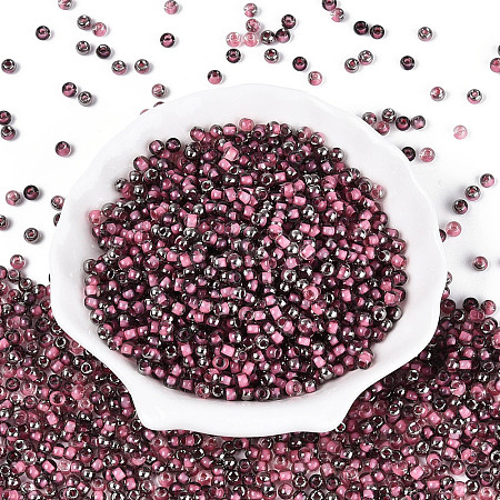 Transparent Inside Colours Glass Seed Beads SEED-T007-19A-02-1
