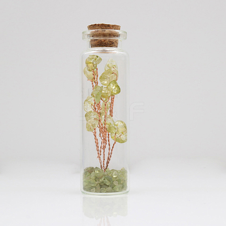 Glass Wishing Bottle Decorations TREE-PW0002-08C-1