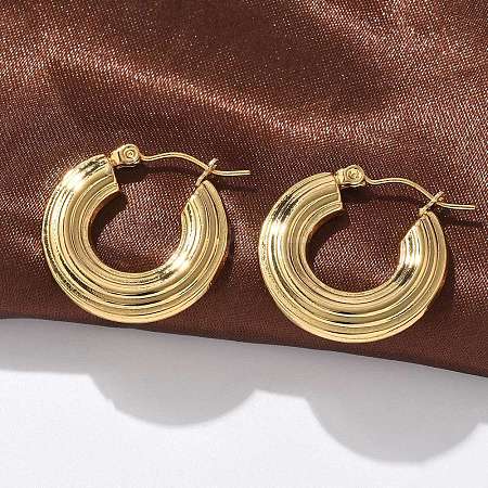 304 Stainless Steel Hoop Earrings for Women EJEW-L296-041G-1