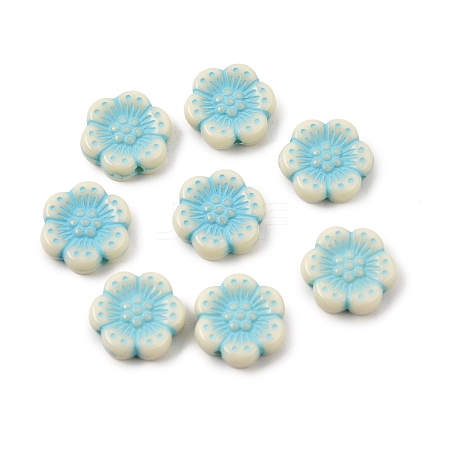 Painted Opaque Acrylic Beads AC-CBAA127-02A-1