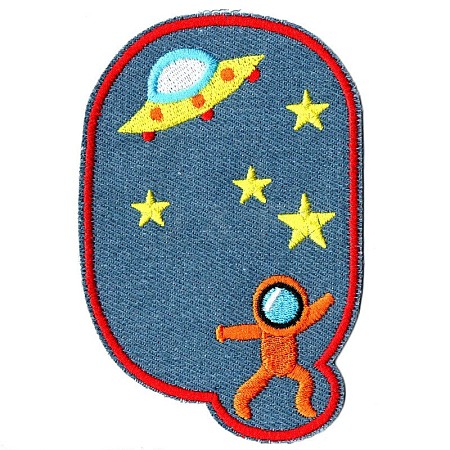 Computerized Embroidery Cloth Iron on/Sew on Patches DIY-F034-A14-02-1