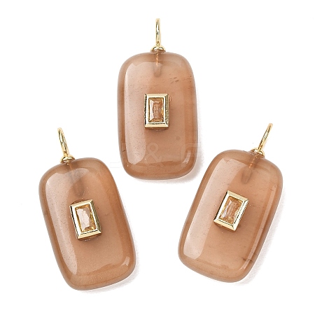 Dyed Natural White Jade Pendants G-H328-03G-A07-1