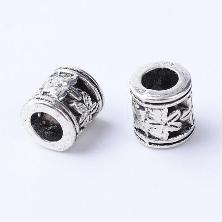 Tibetan Style Alloy Spacer Beads TIBE-Q063-79AS-RS-1