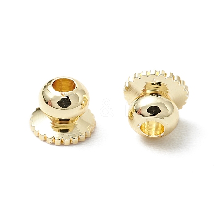 Rack Plating Brass Bead Cap X-KK-WH0060-03G-02-1