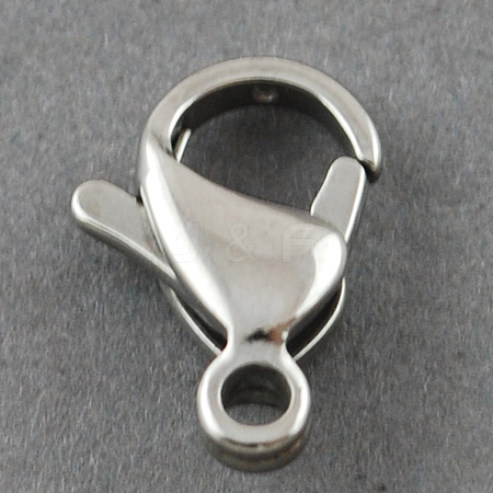 304 Stainless Steel Lobster Claw Clasps X-STAS-R050-11x7mm-1