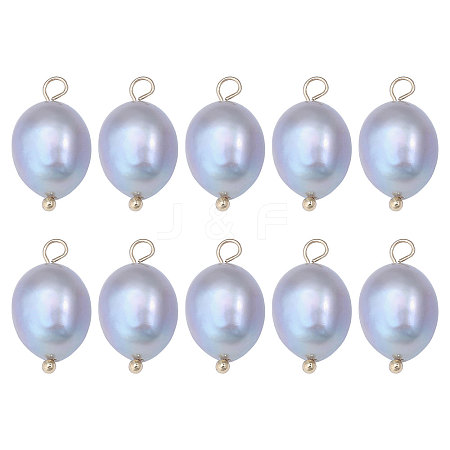 CHGCRAFT 10Pcs Natural Freshwater Pearl Pendants FIND-CA0009-02B-1