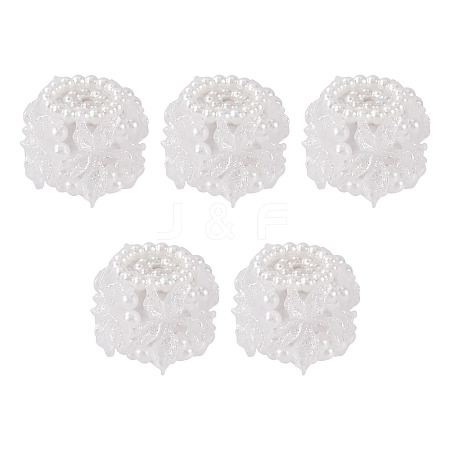 Polymer Clay with Imitation Pearl Beads CLAY-TAC0020-02A-1
