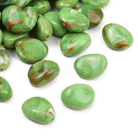 Opaque Acrylic Imitation Gemstone Beads OACR-G064-09B-1