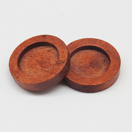 Wood Cabochon Settings AJEW-WH0041-87B-1