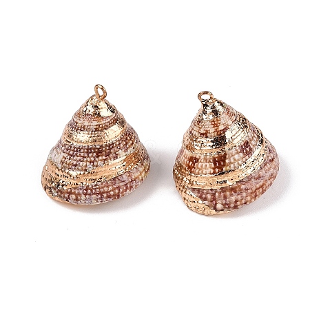 Natural Sea Shell Pendants SSHEL-N038-58B-1