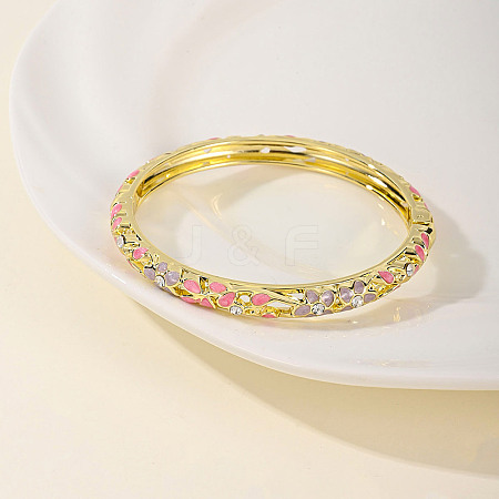 Fashionable Casual Retro Alloy Enamel Hinged Bangles for Women DG9304-6-1