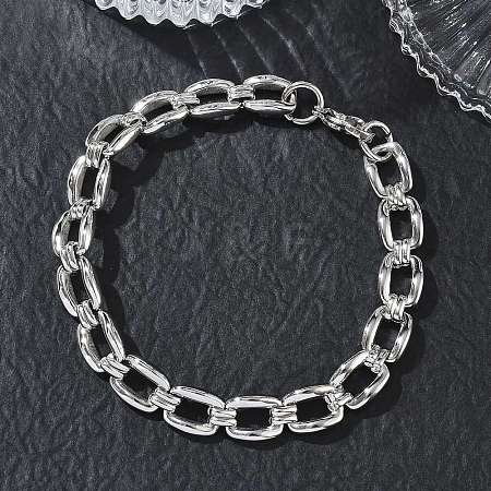 9MM 304 Stainless Steel Oval Link Chain Bracelets SA-CBA2696-10P-1
