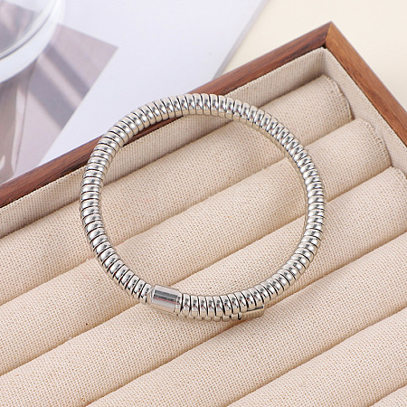 Fashionable Adjustable Alloy Spring Bangle for Women FS-WG77AEA-02-1