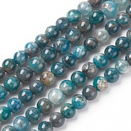 Natural Apatite Beads Strands G-L554-01-6mm-1