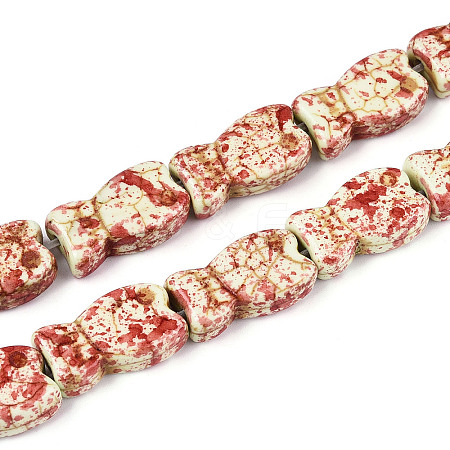 Spray Painted Synthetic Turquoise Beads Strands TURQ-T004-16C-1