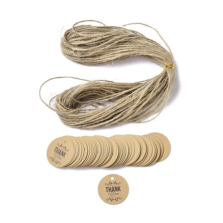 Thank You Theme Kraft Paper Jewelry Display Paper Price Tags CDIS-K004-01G-1