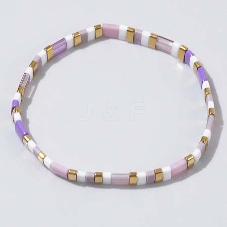 Bohemian Style Glass Seed Beaded Stretch Bracelets for Women Men ZJ1483-5-1