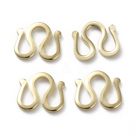 Brass S Hook Clasps KK-L205-06G-1