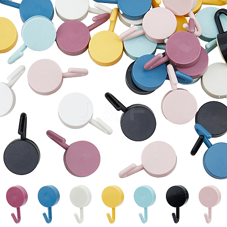 28Pcs 7 Colors Plastic Hook Hangers AJEW-DC0001-18-1