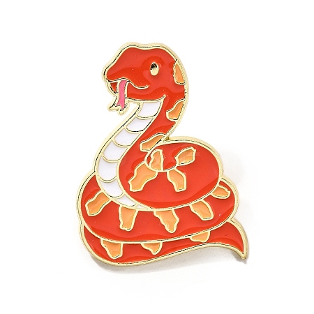 Chinese Zodiac Snake Enamel Pins JEWB-Q011-03B-1