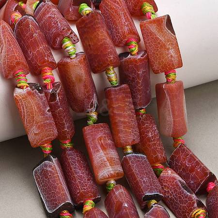 Natural Weathered Agate Beads Strands G-A321-F02-01C-1