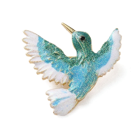 Bird Rhinestone Enamel Pins JEWB-G040-09G-01-1