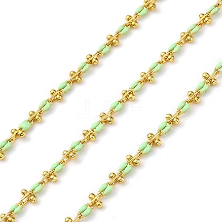 Brass Enamel Link Chains CHC-L050-07G-05-1