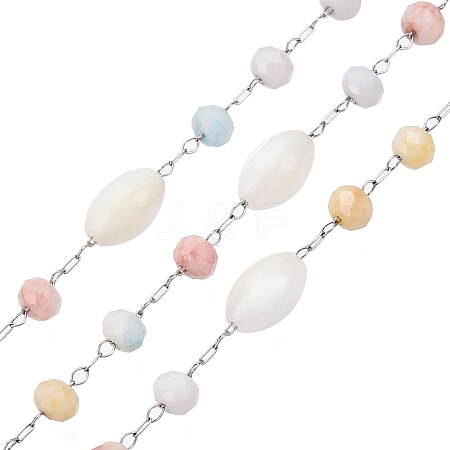 Handmade Shell & Crystal Beads Chains CHS-T006-09P-1