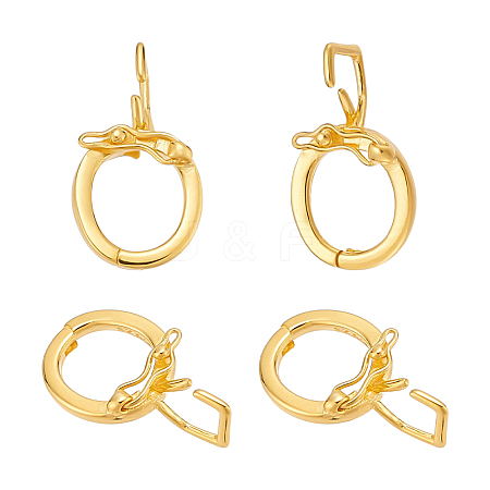 4Pcs Rhodium Plated 925 Sterling Silver Twister Clasps STER-OC0001-03G-1
