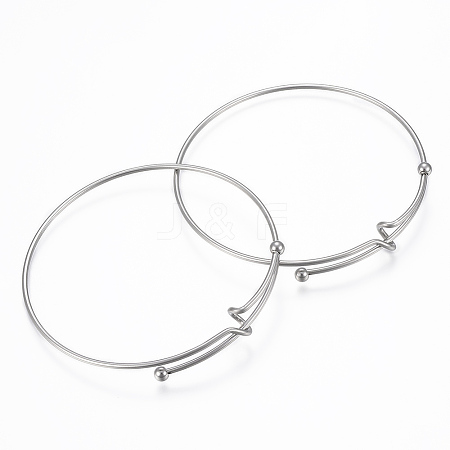 Adjustable 304 Stainless Steel Bangles X-BJEW-H522-01P-1