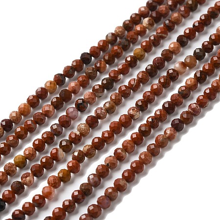 Natural Red Rainbow Jasper Beads Strands G-I353-03-1