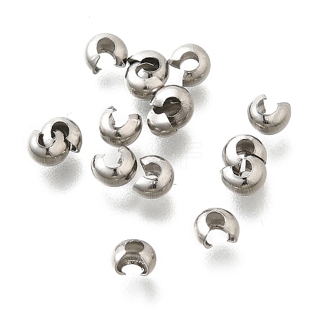 304 Stainless Steel Crimp Beads Covers LS-X-STAS-P239-34P-03-1