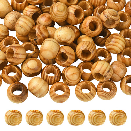 Pine Wood Beads WOOD-PA0001-03A-1